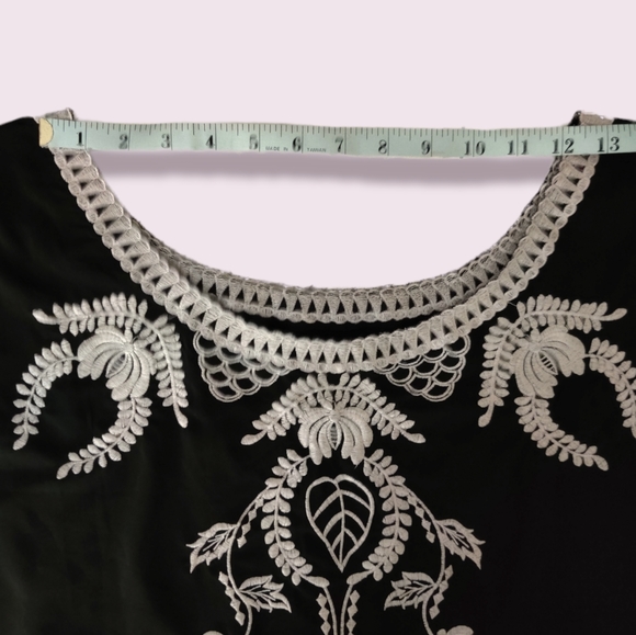 Seventh Avenue Drawstring Black Blouse Shirt 3X - Picture 11 of 11